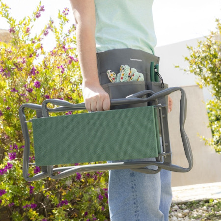 SCAUN DE GRĂDINĂRIT PLIABIL 3-ÎN-1 CU SAC PENTRU UNELTE SITUL INNOVAGOODS