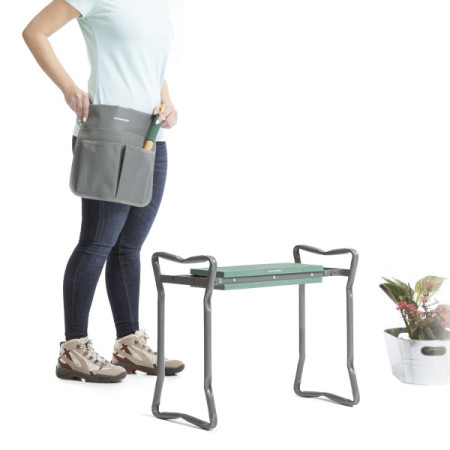 SCAUN DE GRĂDINĂRIT PLIABIL 3-ÎN-1 CU SAC PENTRU UNELTE SITUL INNOVAGOODS