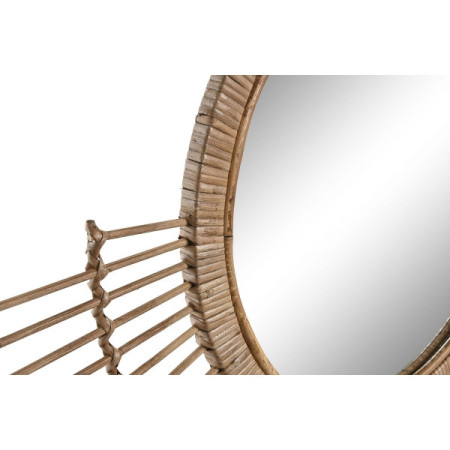 OGLINDĂ DE PERETE DKD HOME DECOR GEAM MARO RATAN (68 X 2 X 68 CM)