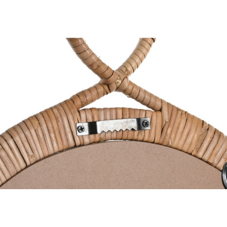 OGLINDĂ DE PERETE DKD HOME DECOR GEAM MARO RATAN (68 X 2 X 68 CM)