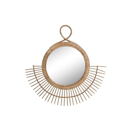 OGLINDĂ DE PERETE DKD HOME DECOR GEAM MARO RATAN (68 X 2 X 68 CM)
