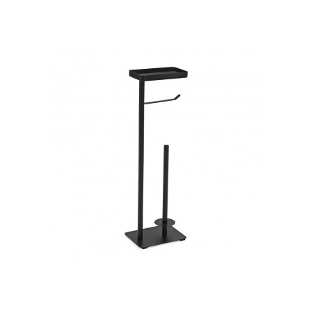 Suport pentru Role de Hârtie Igienică Versa Lilia Negru 15 x 65 x 20 cm Metal