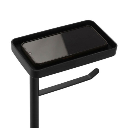 Suport pentru Role de Hârtie Igienică Versa Lilia Negru 15 x 65 x 20 cm Metal