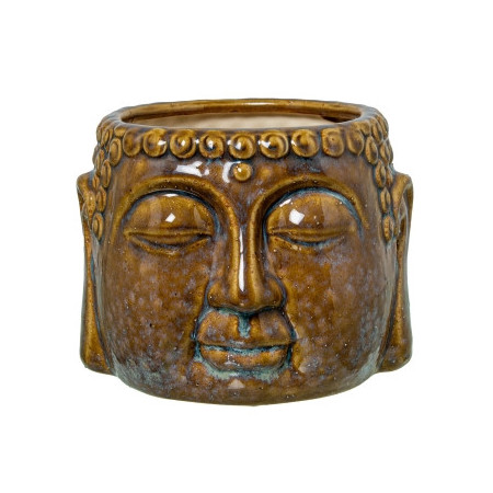 Pot Alexandra House Living Brown Ceramic Buda 18 x 11 x 17 cm