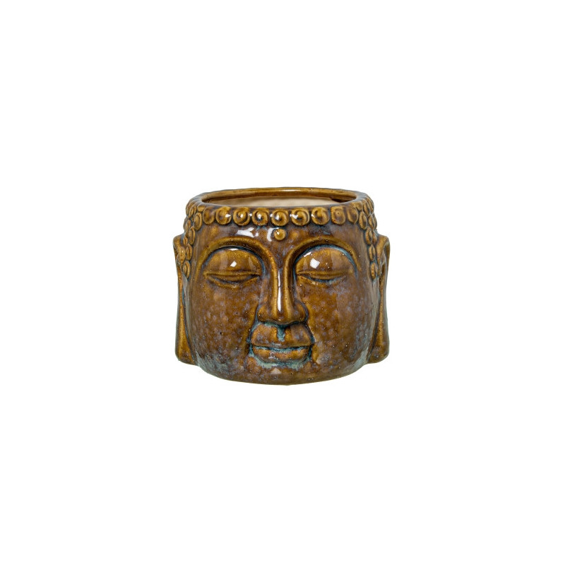 Pot Alexandra House Living Brown Ceramic Buda 18 x 11 x 17 cm Pot Alexandra House Living Brown Ceramic Buda 18 x 11 x 17 cm