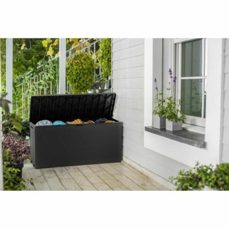 Cufăr pentru aer liber Keter Emily Gri închis Rășină Plastic (118 x 45 x 58 cm)