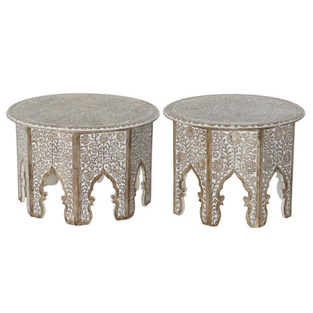 SET DE 2 MESE DKD HOME DECOR NATURAL 75 X 75 X 45 CM 70 X 70 X 46 CM