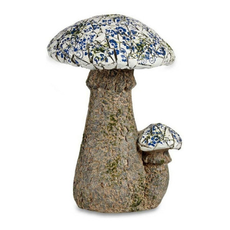 FIGURINĂ DECORATIVĂ DE GRĂDINĂ MOZAIC CIUPERCĂ POLIRĂȘINĂ (29 X 44 X 32 CM)
