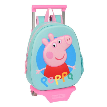 GHIOZDAN CU ROȚI PEPPA PIG TURQUOISE (27 X 32 X 10 CM)